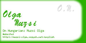 olga muzsi business card